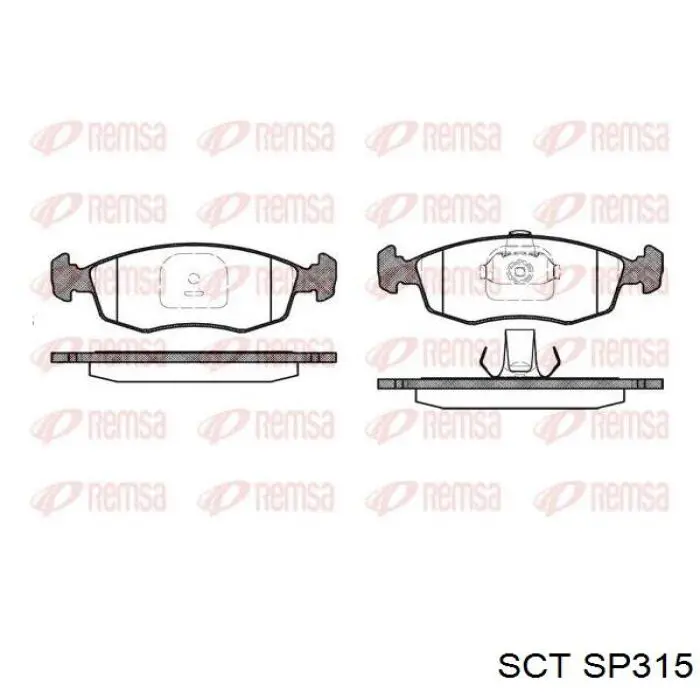 SP315 SCT Колодки передние