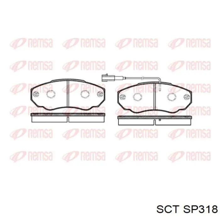 Передние тормозные колодки SP318 SCT