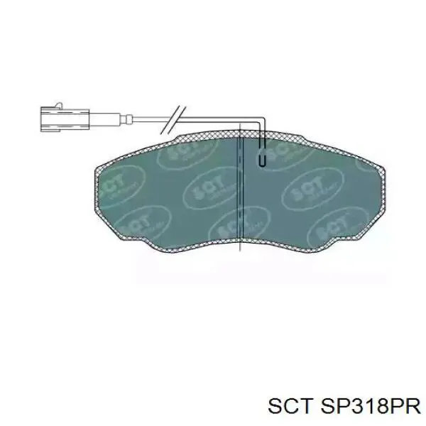 Передние тормозные колодки SP318PR SCT