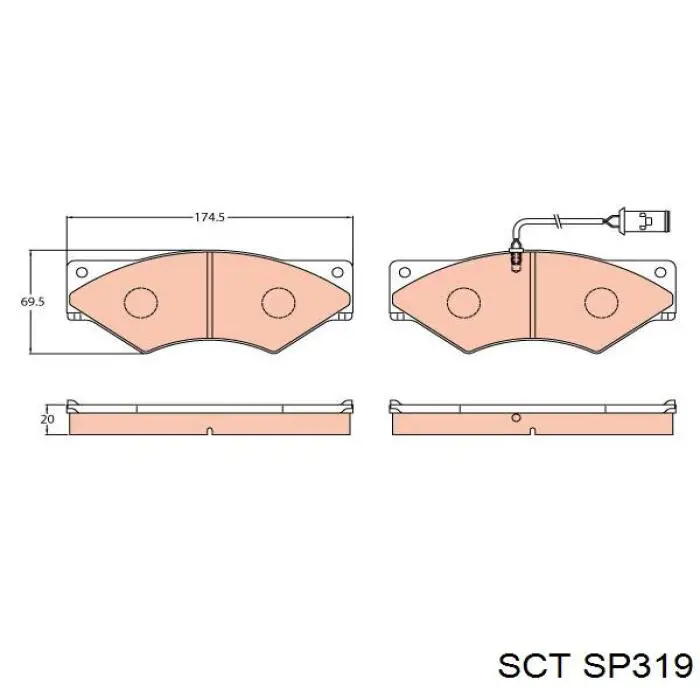 Передние тормозные колодки 986494193 Bosch