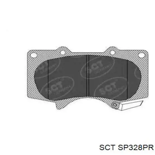 Передние тормозные колодки SP328PR SCT