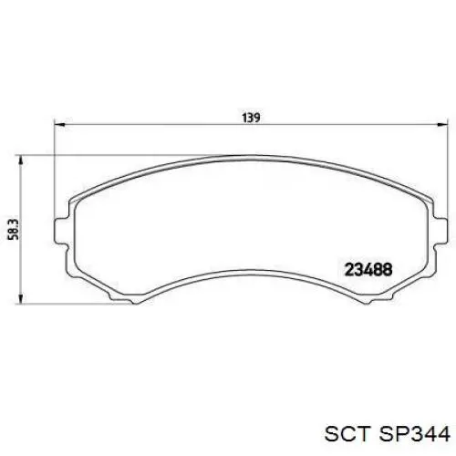 SP344 SCT Колодки передние