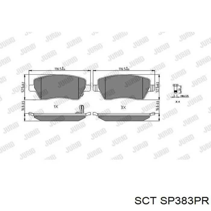 Тормозные колодки SCT SP383PR