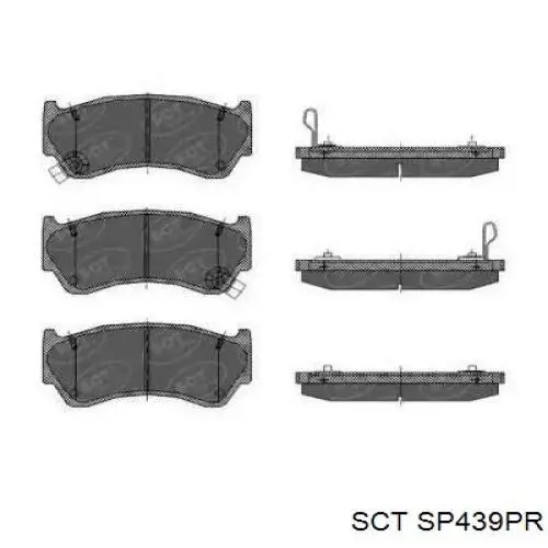 Передние тормозные колодки SP439PR SCT