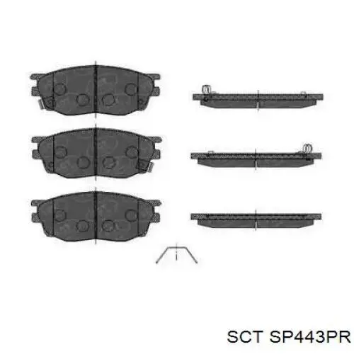 Передние тормозные колодки SP443PR SCT