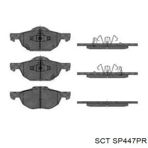 Передние тормозные колодки SP447PR SCT