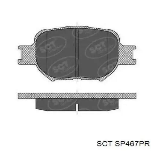 Передние тормозные колодки SP467PR SCT