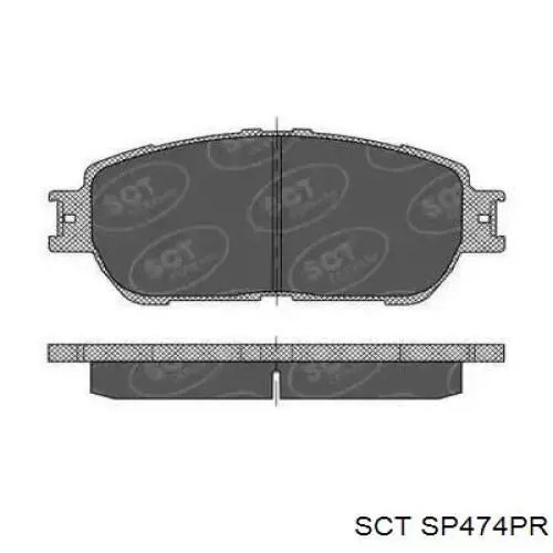 Передние тормозные колодки SP474PR SCT