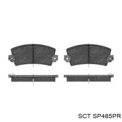 Передние тормозные колодки SP485PR SCT