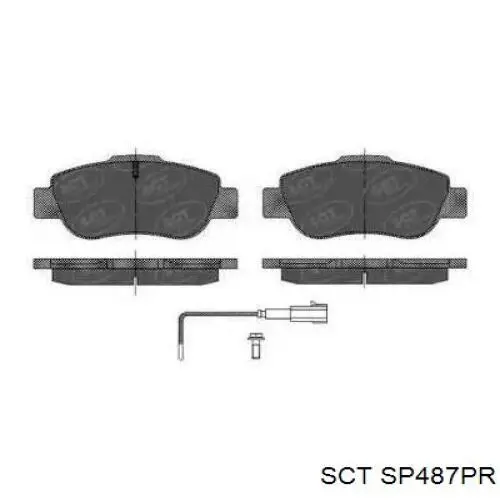 Передние тормозные колодки SP487PR SCT