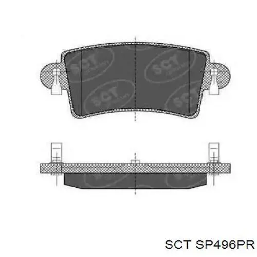 Задние тормозные колодки SP496PR SCT