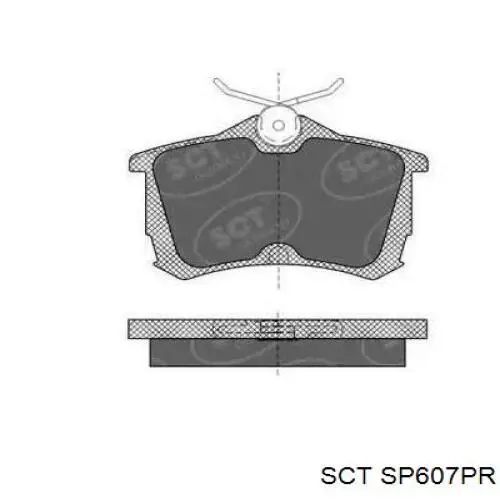 Задние тормозные колодки SP607PR SCT