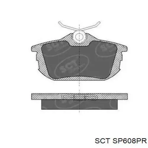 Задние тормозные колодки SP608PR SCT