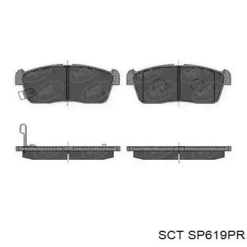 Передние тормозные колодки SP619PR SCT