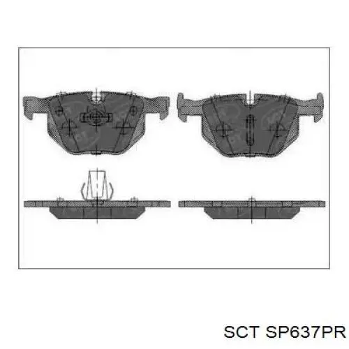 Задние тормозные колодки SP637PR SCT