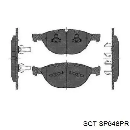 Передние тормозные колодки SP648PR SCT