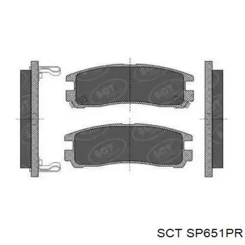 Задние тормозные колодки SP651PR SCT