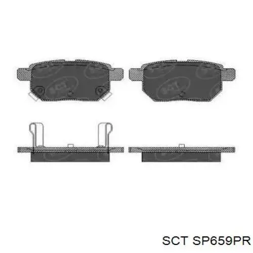 Задние тормозные колодки SP659PR SCT