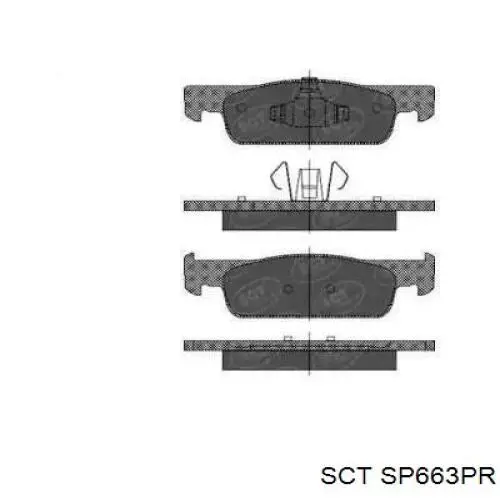 Передние тормозные колодки SP663PR SCT