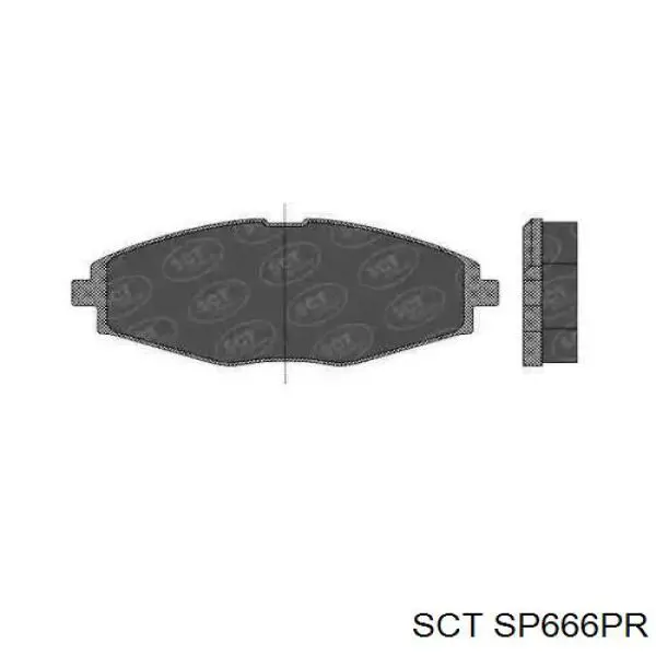 Передние тормозные колодки SP666PR SCT