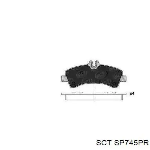 Задние тормозные колодки SP745PR SCT