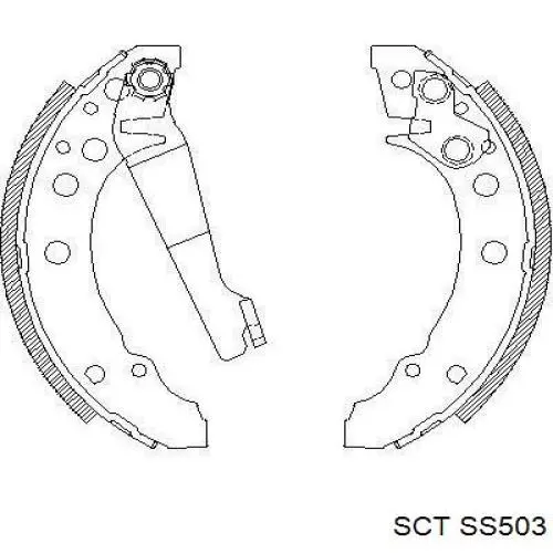 Купить SS503 SCT Задние барабанные тормозные колодки