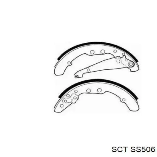 SS506 SCT колодки тормозные задние барабанные