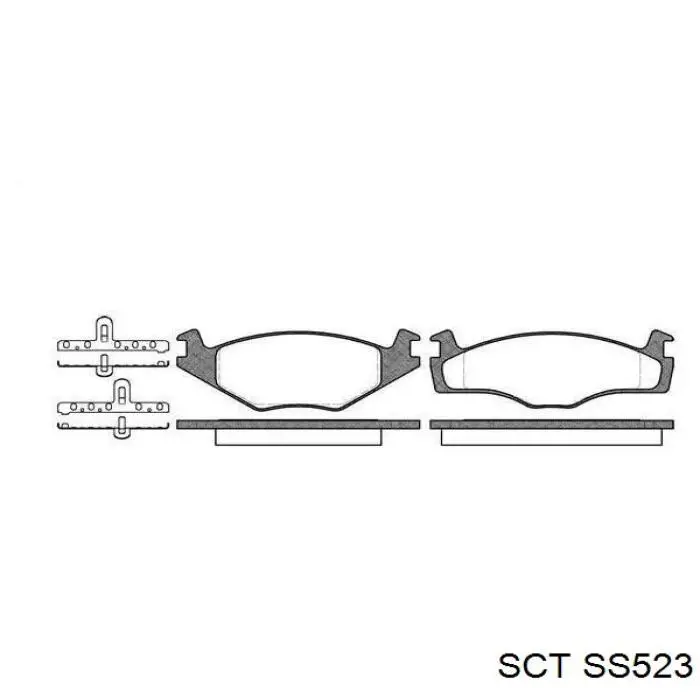 Задние барабанные колодки SS523 SCT