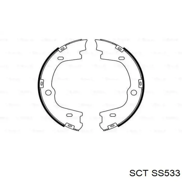 Задние барабанные колодки SS533 SCT