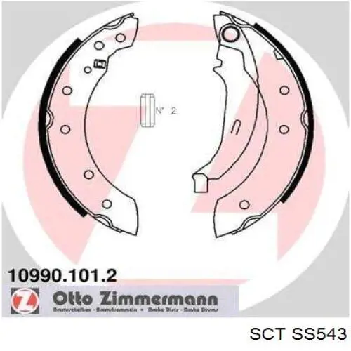 Колодки тормозные задние барабанные SCT SS543