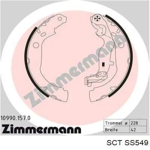 Тормоза рабочие задние ножные и тормозные барабаны SCT SS549 цена, от 27.96 USD