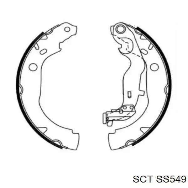 Купить SS549 SCT Задние барабанные тормозные колодки