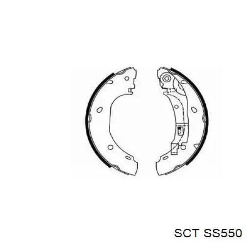 Задние барабанные колодки SS550 SCT