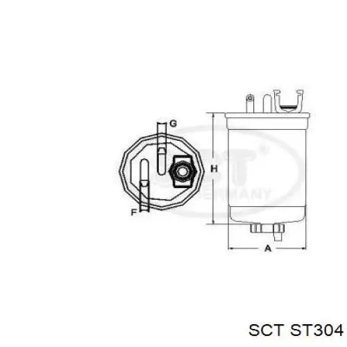 ST304 SCT Фильтр топлива