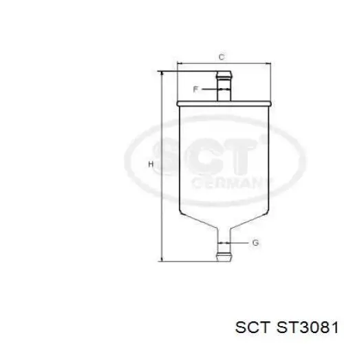 Топливный фильтр ST3081 SCT