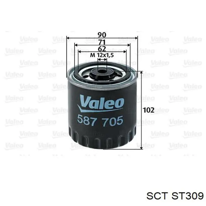 Топливный фильтр ST309 SCT