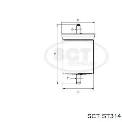 Фильтр топливный SCT ST314
