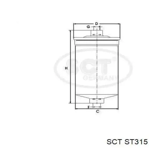 ST315 SCT Фильтр топлива