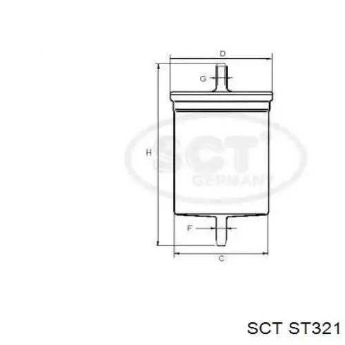 ST321 SCT Фильтр топлива