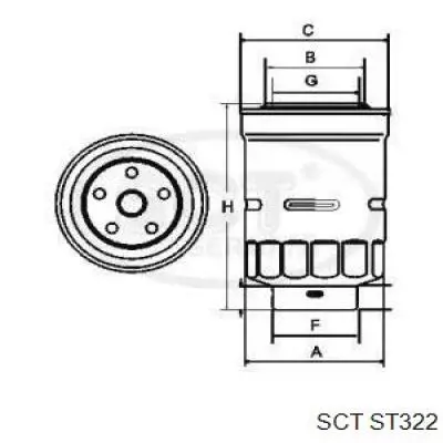 ST322 SCT топливный фильтр