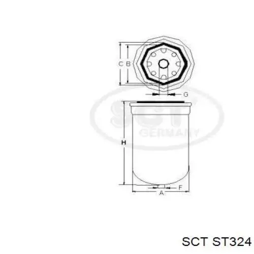 ST324 SCT Фильтр топлива