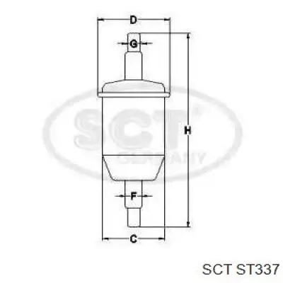 ST337 SCT Фильтр топлива