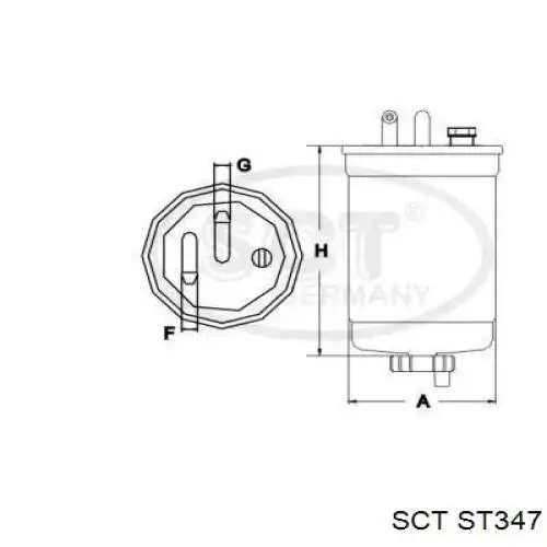 Топливный фильтр ST347 SCT