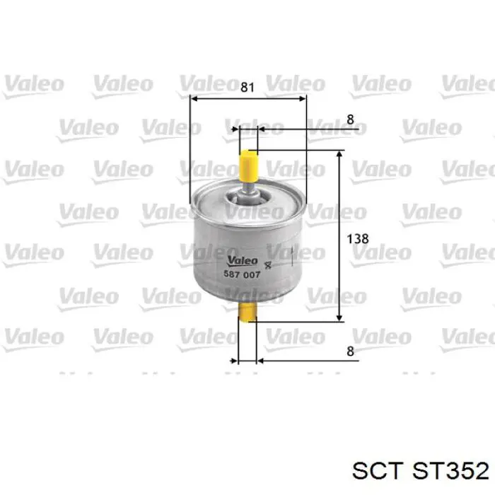 Топливный фильтр ST352 SCT