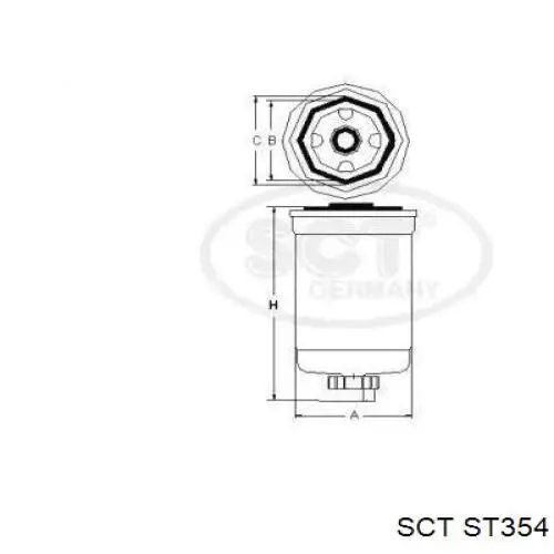 ST354 SCT Фильтр топлива
