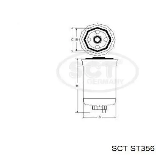 ST356 SCT топливный фильтр