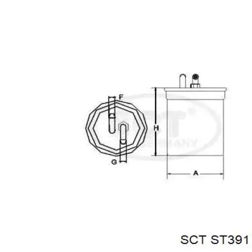 Топливный фильтр ST391 SCT