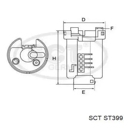 Топливный фильтр ST399 SCT
