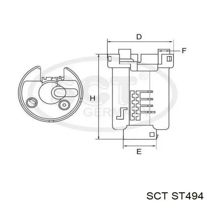 Топливный фильтр ST494 SCT