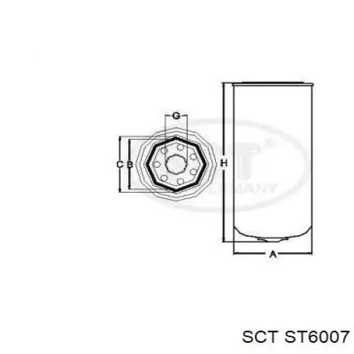 Топливный фильтр ST6007 SCT